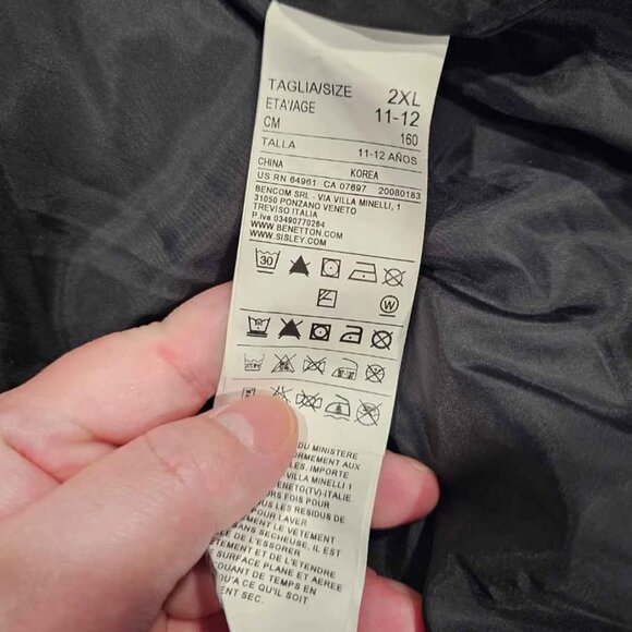 Sisley Girls Puffer 2XL ( Age 11-12) - Picture 6 of 11